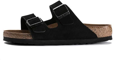 Birkenstock Arizona Soft Footbed Suede Leather Narrow Fit 'Black' 0951323 Birkenstock Arizona Soft Footbed Suede Leather Narrow Fit 'Black' 0951323