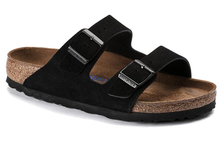 Lookbook Birkenstock Arizona Plantilla Suave Cuero Gamuza Ajuste Estrecho 'Negro' 0951323