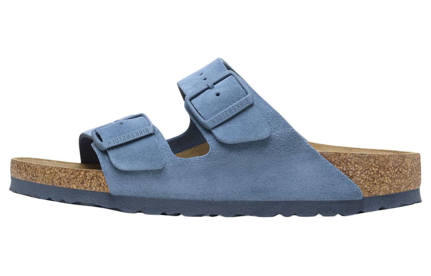 Birkenstock Arizona Soft Footbed Suede Leather Sandals 'Elemental Blue'