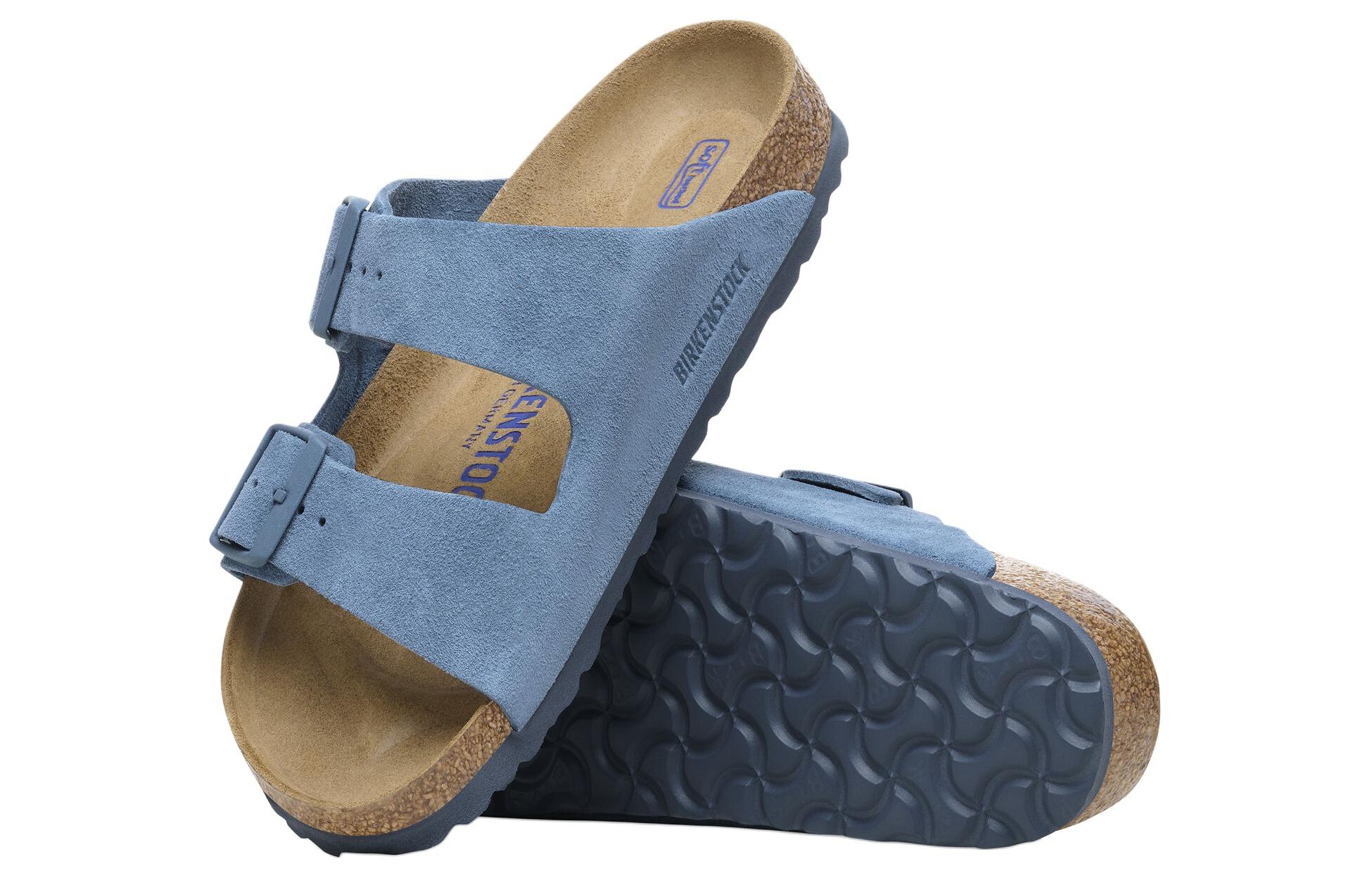 Birkenstock Arizona Soft Footbed Suede Leather Sandals 'Elemental Blue' 圖 5