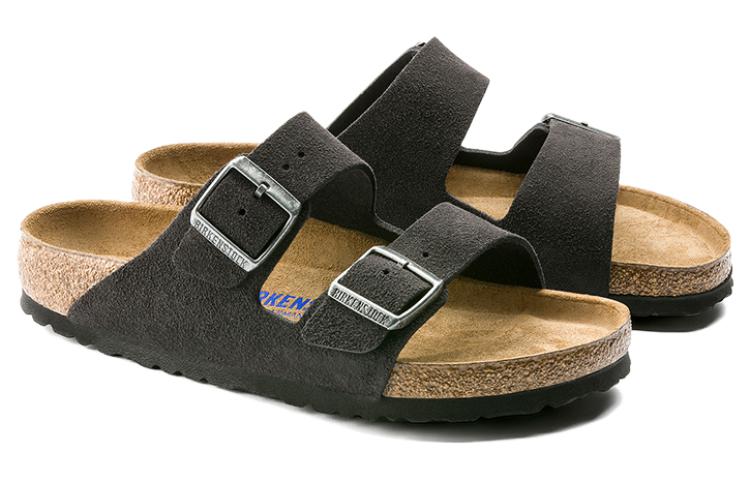 Lookbook Birkenstock Arizona Soft Footbed Suede Kelabu Baldu 0552321/0552323