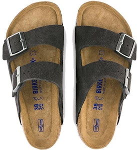Birkenstock 牛反絨 百搭簡約 時尚涼拖 男女同款 灰色 窄版 Shop Birkenstock 牛反絨 百搭簡約 時尚涼拖 男女同款 灰色 窄版