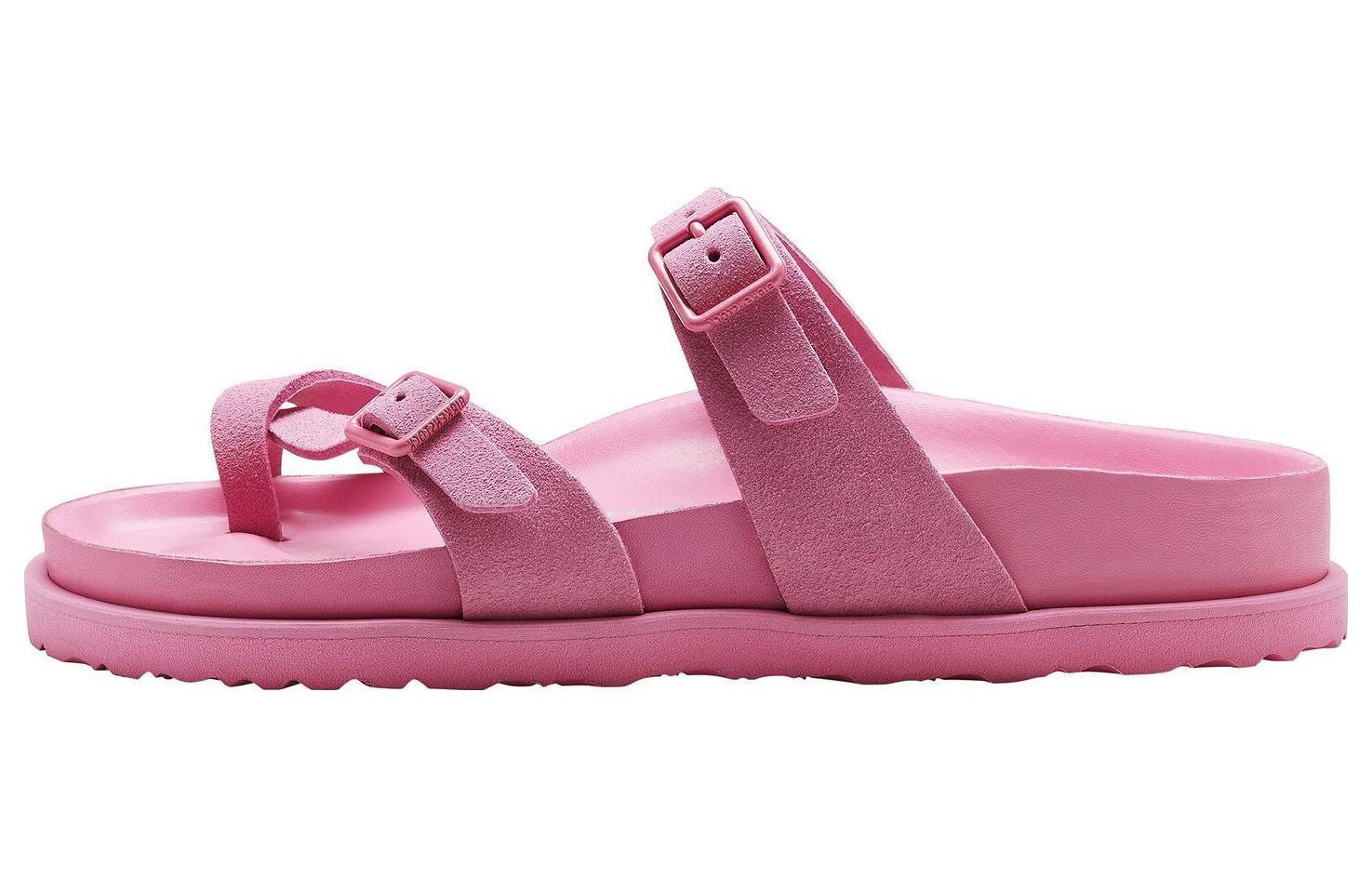 Birkenstock Arizona Suede 'Pink Buckle Open Toe' 1025302