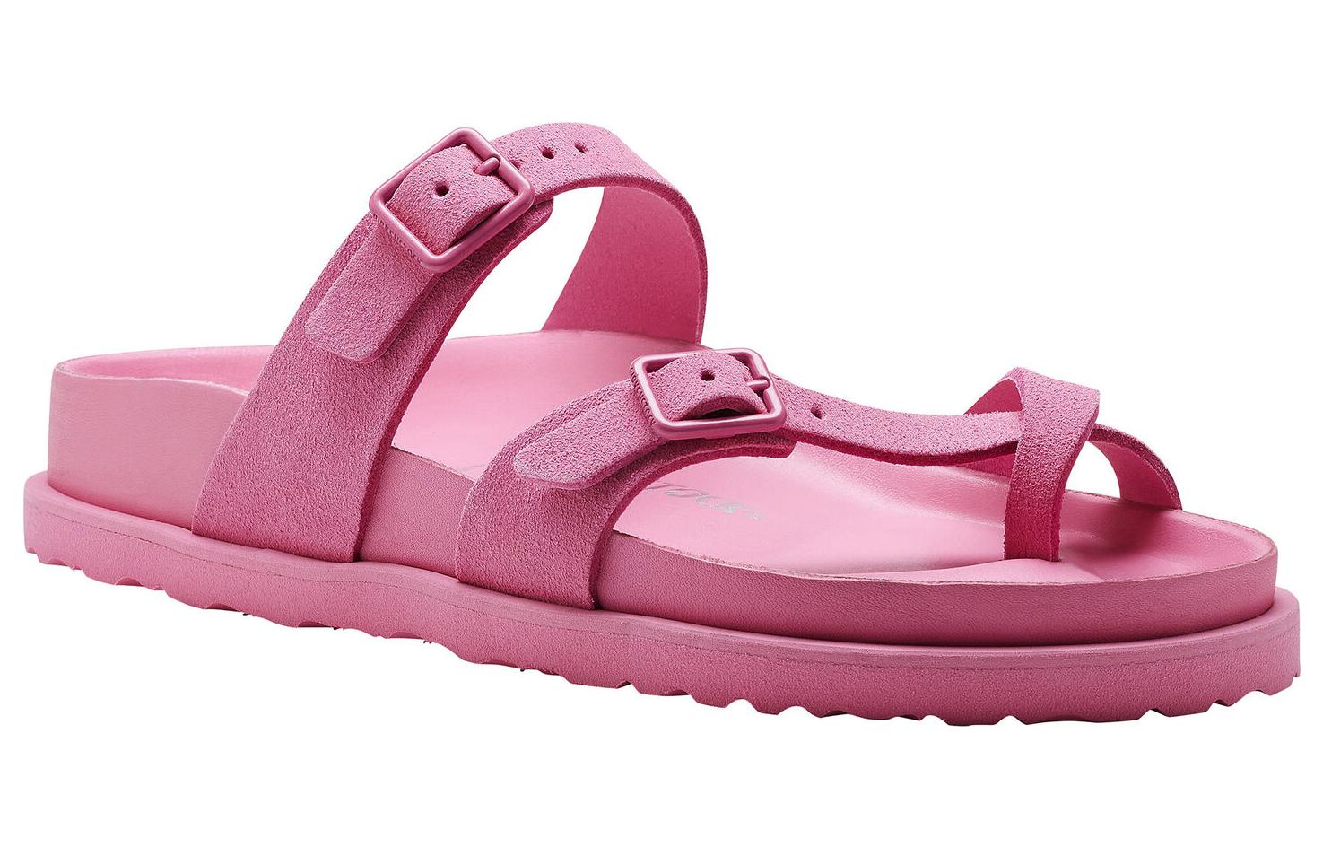 Birkenstock Arizona Suede 'Pink Buckle Open Toe' 圖 2