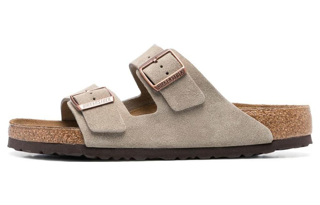Birkenstock Arizona Suede Leather Sandals 'Taupe'