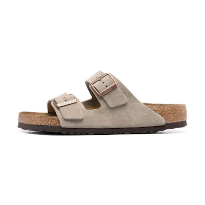 Birkenstock Arizona Suede Leather Sandals 'Taupe'