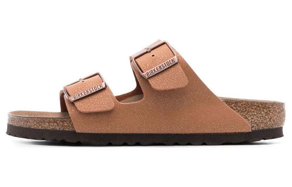 Buy Sandal Birkenstock Arizona Vegan Birko-Flor Birkibuc 'Pecan' 1025006