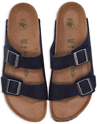 Birkenstock Arizona Vegan PU 柔軟舒適 一字拖鞋 男款 藍棕 Shop Birkenstock Arizona Vegan PU 柔軟舒適 一字拖鞋 男款 藍棕