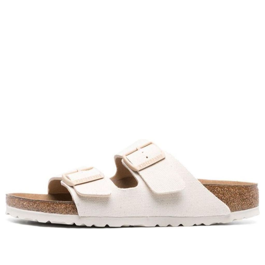 Birkenstock Arizona Vegan Textile Narrow Fit Sandals 'Eggshell'