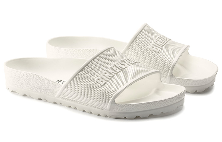 Shop Birkenstock EVA-Barbados系列 單扣涼拖 情侶款 白色 常規版