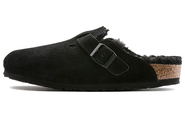 Birkenstock Boston 'Black Cork Fur' 259881