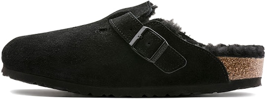 Birkenstock Boston 'Black Cork Fur' 259881 Birkenstock Boston 'Black Cork Fur' 259881
