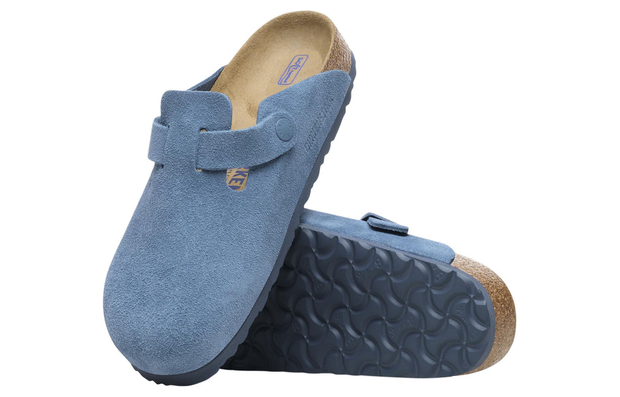 Birkenstock Boston Soft Footbed Suede Elemental 'Blue' 圖 5