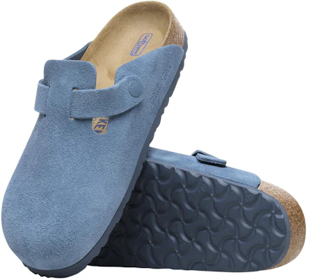 Birkenstock 絨面 百搭舒適時尚 包頭拖鞋 男女同款 藍色 Purchase Birkenstock 絨面 百搭舒適時尚 包頭拖鞋 男女同款 藍色