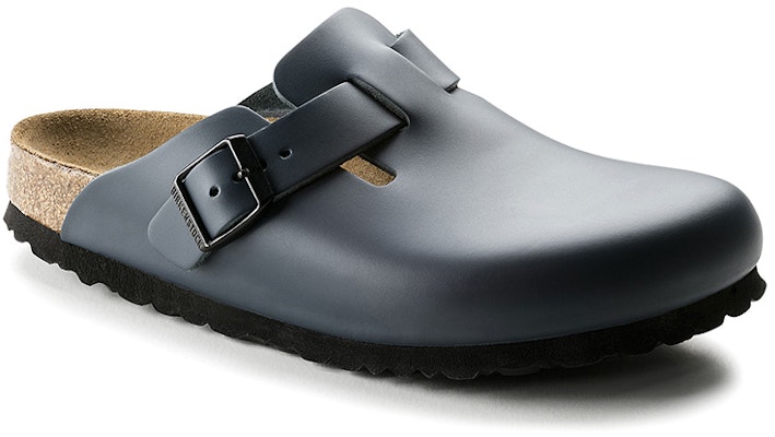 Birkenstock Boston系列 頭層牛皮軟木包頭時尚涼鞋 男款 藍色常規版 Lookbook Birkenstock Boston系列 頭層牛皮軟木包頭時尚涼鞋 男款 藍色常規版