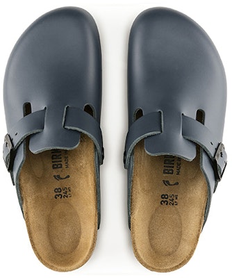 Birkenstock Boston Soft Leather Mules 'Blue' 60151 Purchase Birkenstock Boston Soft Leather Mules 'Blue' 60151