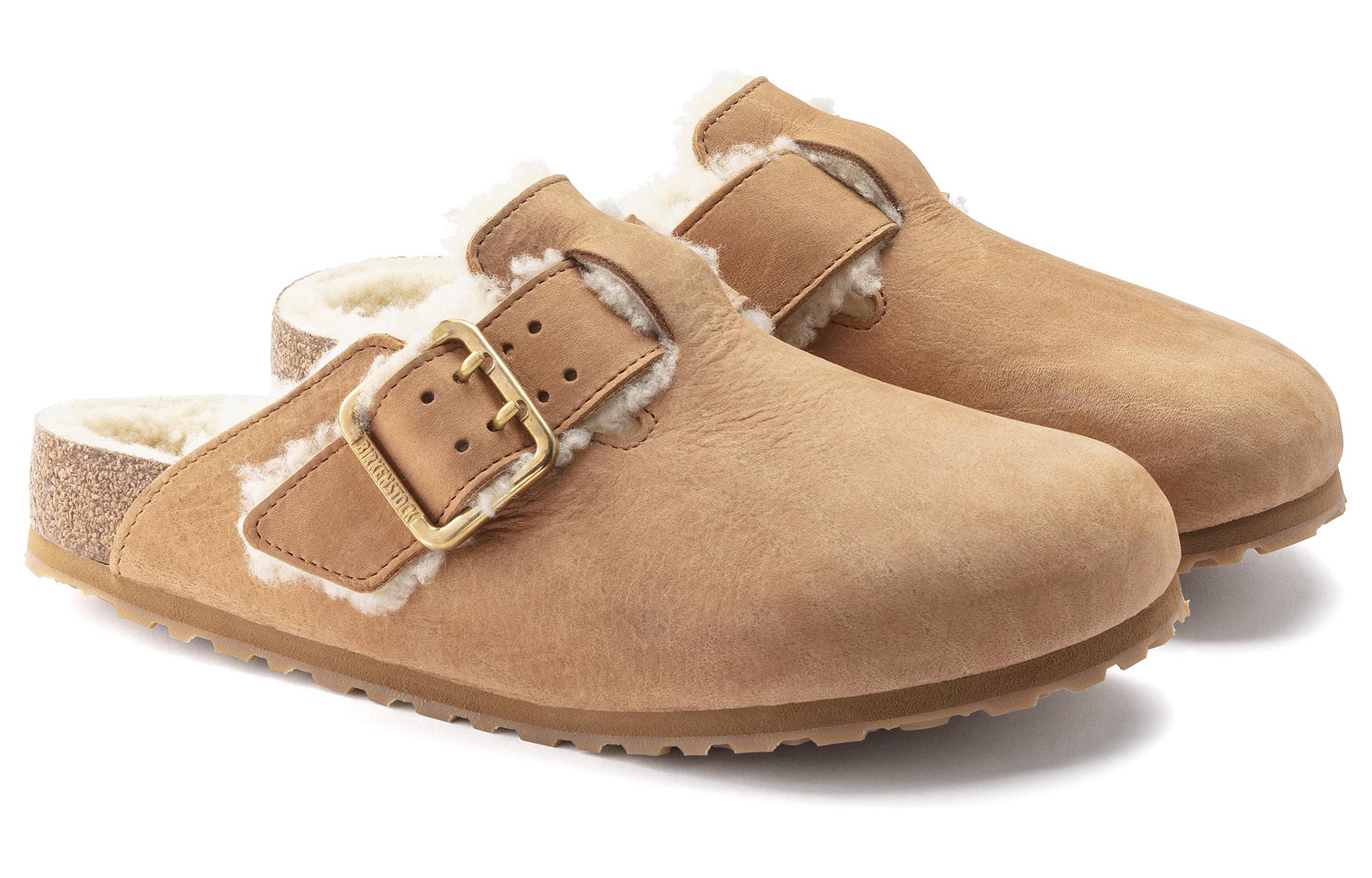 Birkenstock Boston Bold Shearling Cognac 'Beige' 圖 4