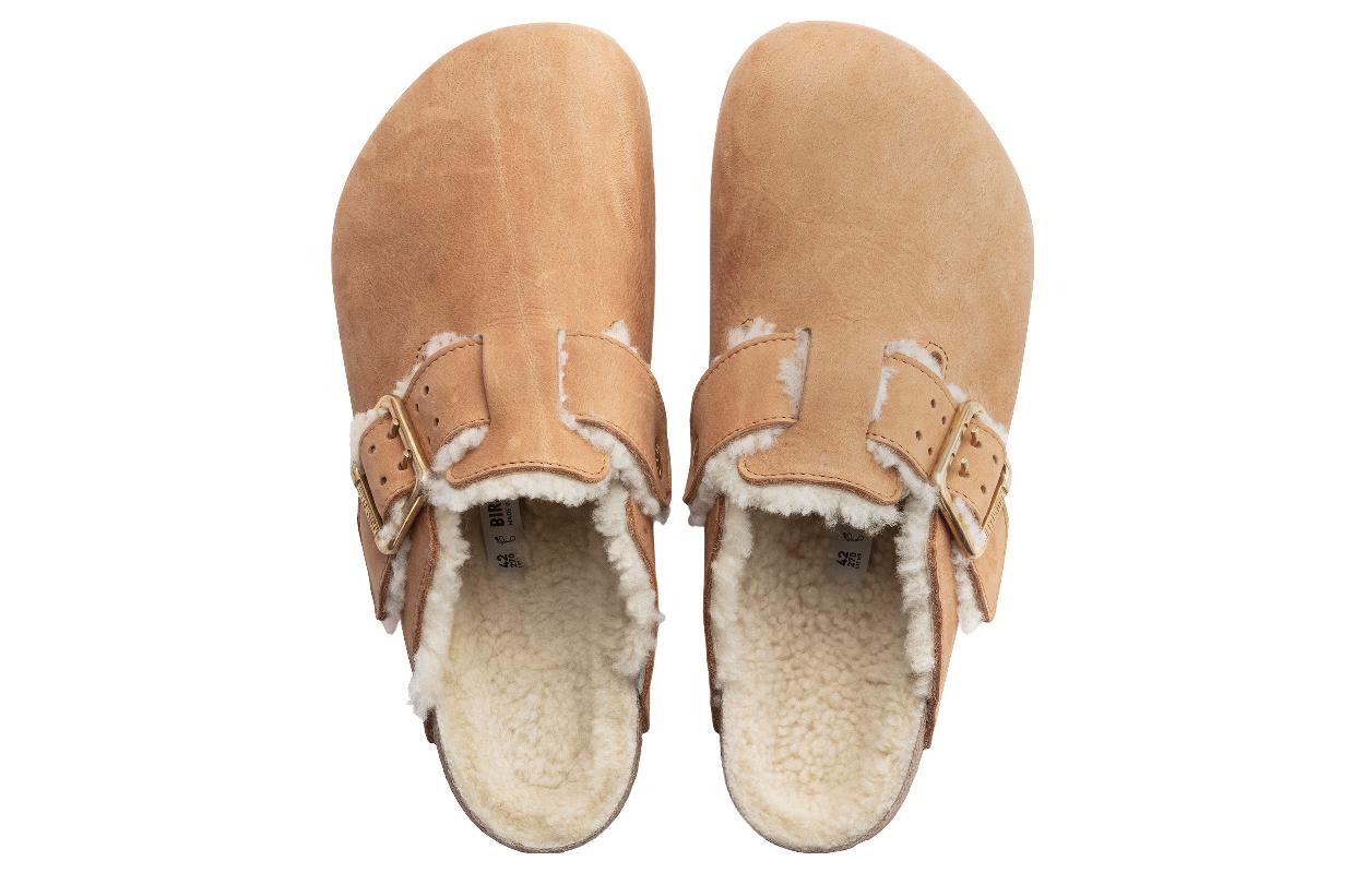 Birkenstock Boston Bold Shearling Cognac 'Beige' 圖 5