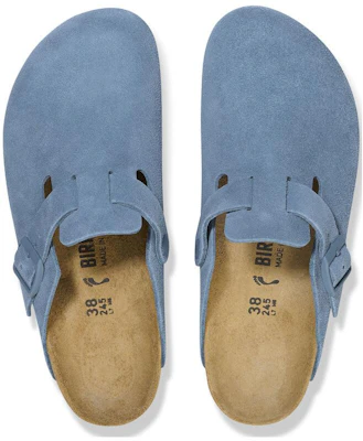 Birkenstock 絨面 舒適圓頭百搭厚底 包頭拖鞋 男女同款 淺藍色 常規版 Shop Birkenstock 絨面 舒適圓頭百搭厚底 包頭拖鞋 男女同款 淺藍色 常規版