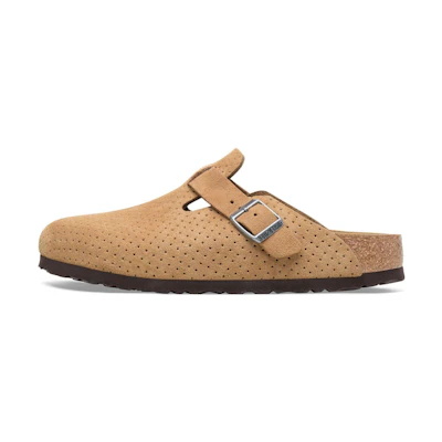 Birkenstock Boston Suede Embossed Dotted New Beige 'Brown'