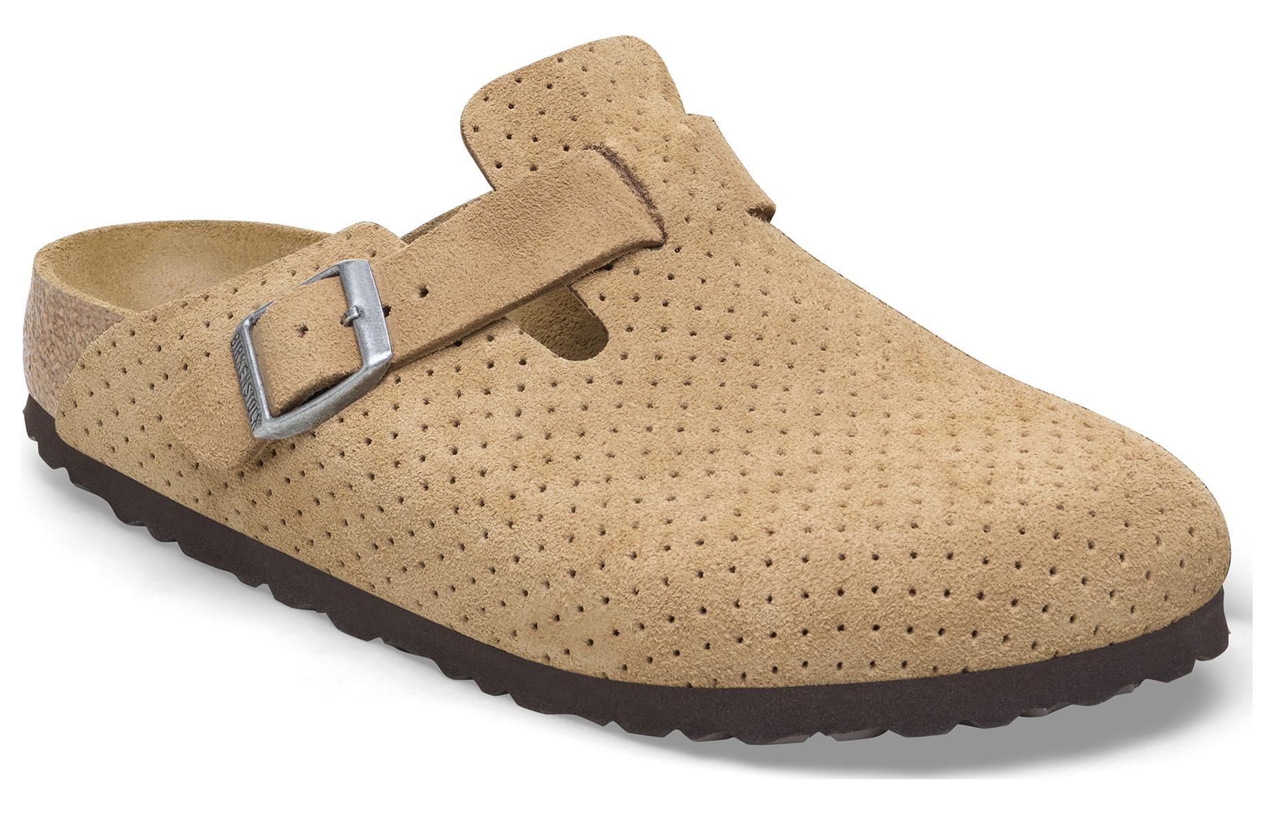 Birkenstock Boston Suede Embossed Dotted New 'Beige' 圖 2