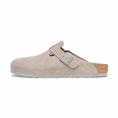 Birkenstock Boston Suede Stone Coin 'Beige'