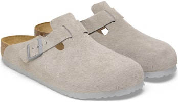 Birkenstock Boston Suede Stone Coin 'Beige' 1027688 Lookbook Birkenstock Boston Suede Stone Coin 'Beige' 1027688