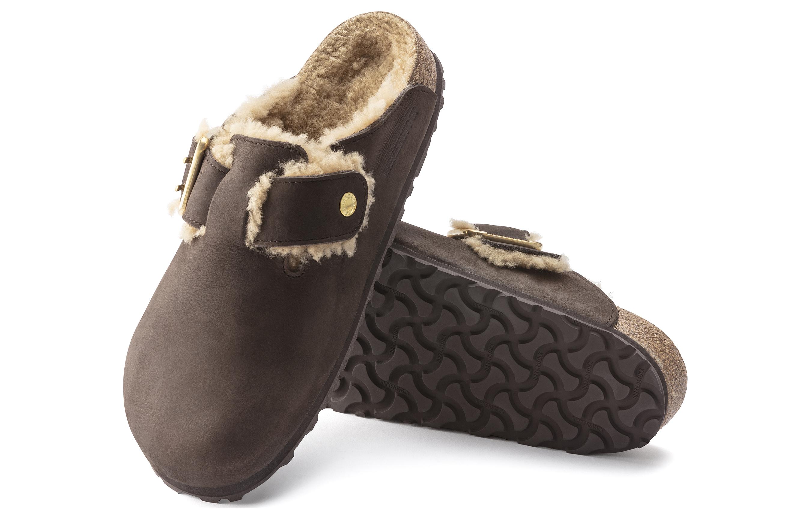 Birkenstock Boston Bold Shearling Espresso 'Brown' 圖 6