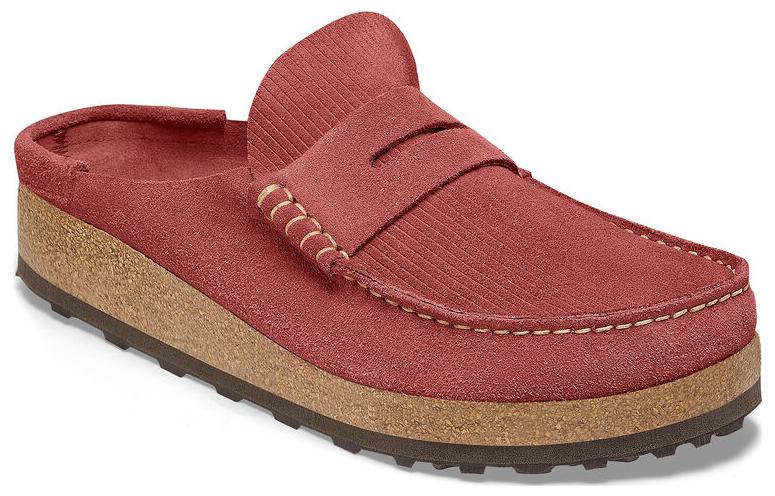 Order Birkenstock 絨面 舒適圓頭百搭增高厚底 包頭拖鞋 男女同款 紅色 常規版