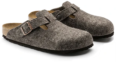 Shop Birkenstock Boston 'Wool Felt Cokelat' 160583