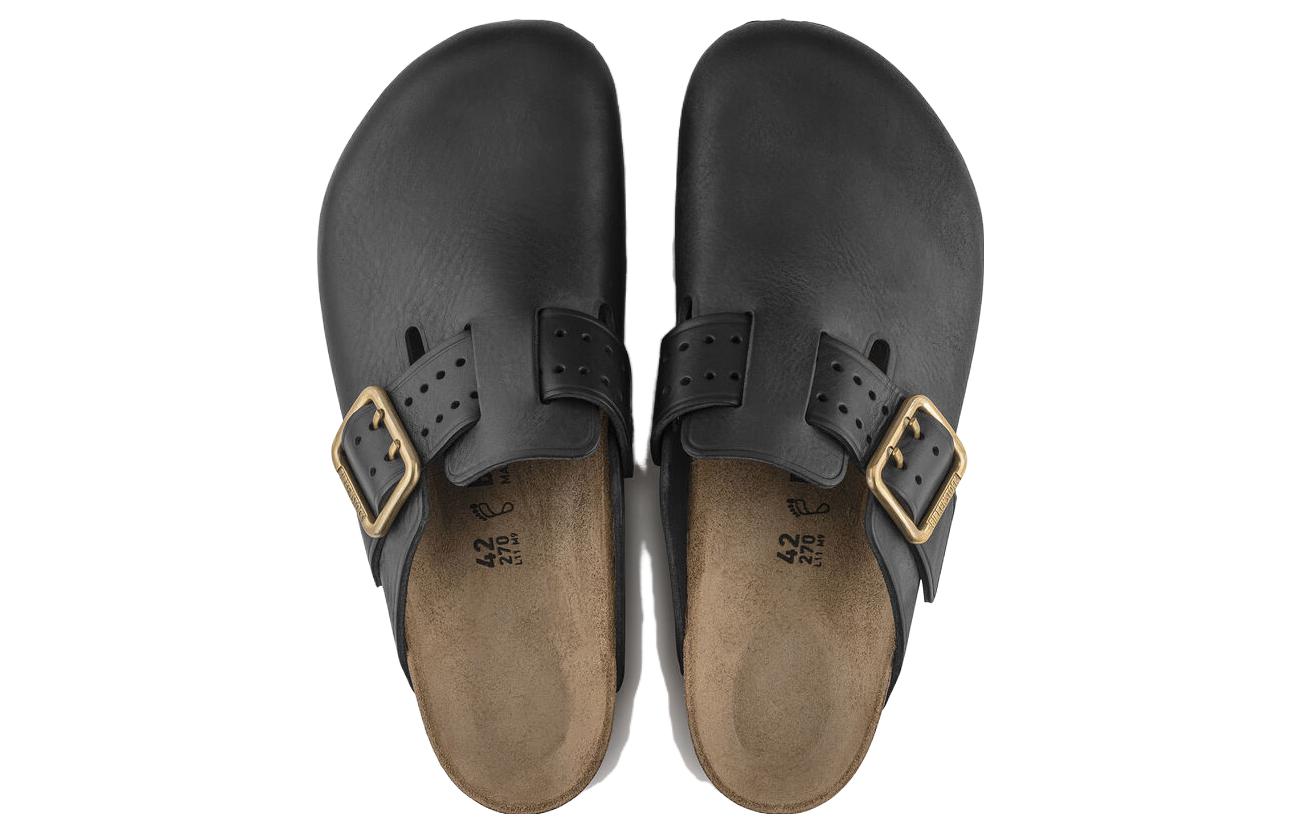 Shop Birkenstock Boston Kulit Hitam Berani 1022577