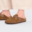 Details for Sandal Birkenstock Boston Kulit Suede Anyaman Narrow Fit 'Mink' 1026713