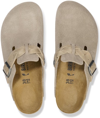 Birkenstock Boston Tali Bersaiz Suede Taupe 1026667 Shop Birkenstock Boston Tali Bersaiz Suede Taupe 1026667