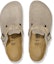Shop Birkenstock Boston Tali Bersaiz Suede Taupe 1026667