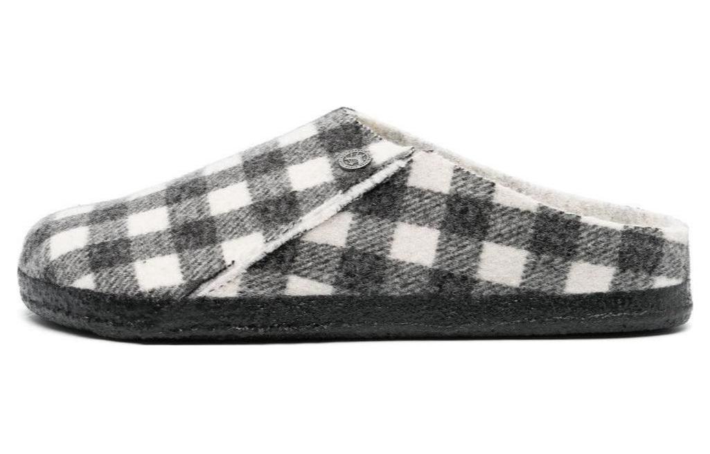 Birkenstock Zermatt Shearling Wool Felt Plaid White 'Multi'