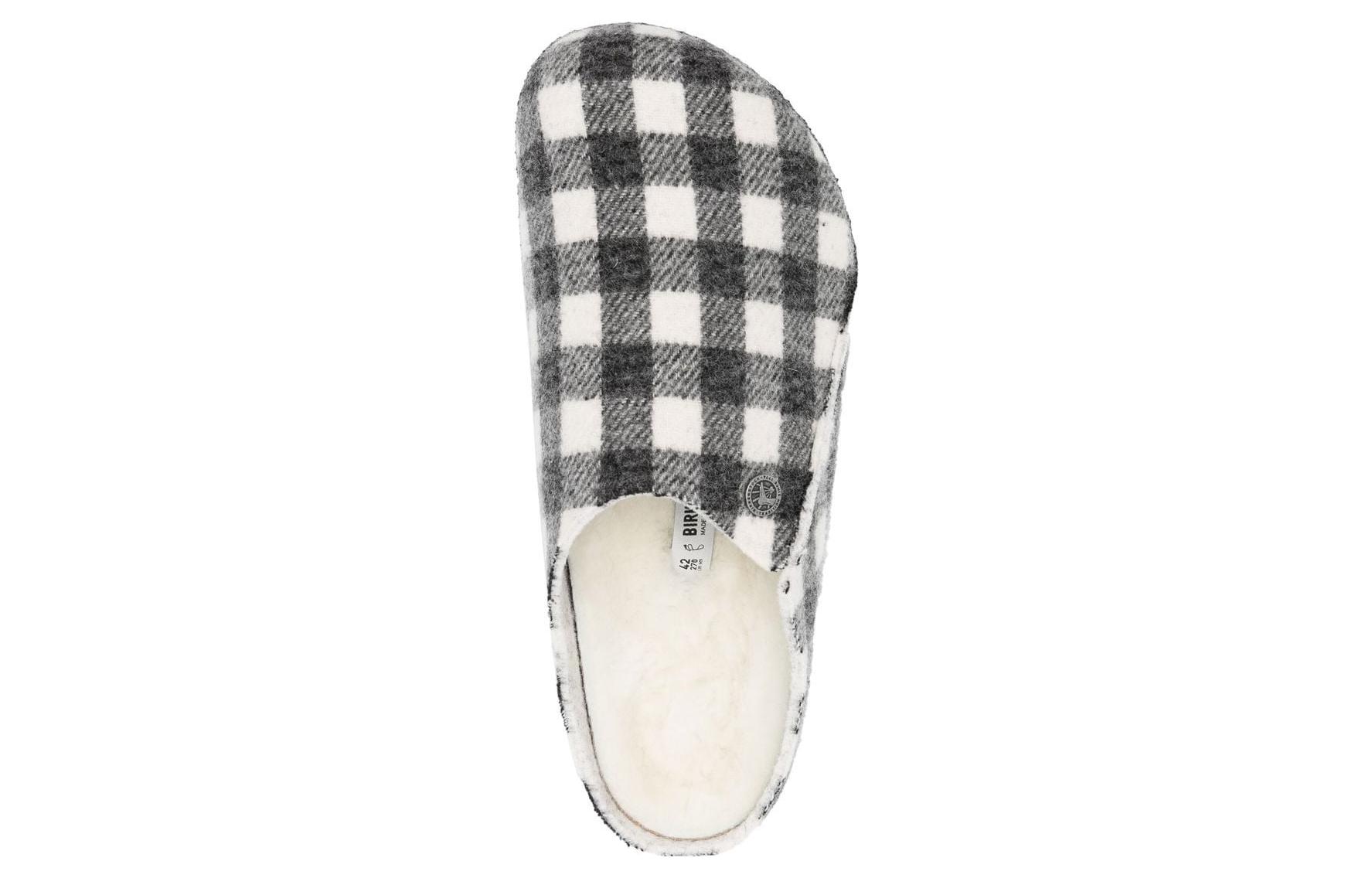Birkenstock Zermatt Shearling Wool Felt Plaid White 'Multi' 圖 5