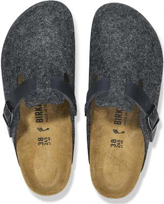 Birkenstock 圓頭套腳 包頭拖鞋 男女同款 黑色 窄版 Shop Birkenstock 圓頭套腳 包頭拖鞋 男女同款 黑色 窄版