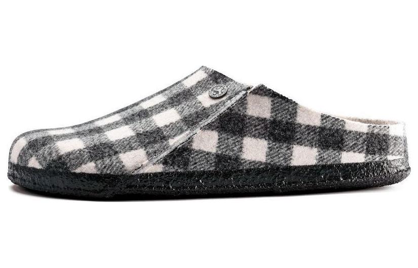 Birkenstock Zermatt Shearling Wool Felt Plaid White 'Multi'