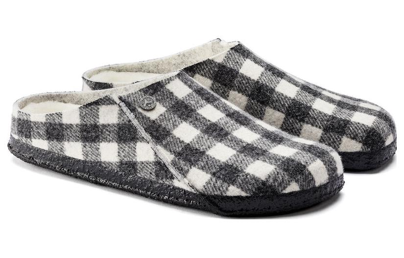 Birkenstock Zermatt Shearling Wool Felt Plaid White 'Multi' 圖 3