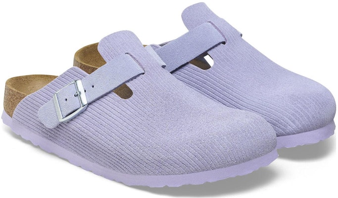 Birkenstock Boston 压花灯芯绒麂皮 紫雾色 1026136/1026126 Lookbook Birkenstock Boston 压花灯芯绒麂皮 紫雾色 1026136/1026126