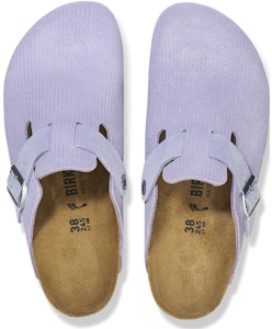 Birkenstock 圓頭平跟 包頭拖鞋 男女同款 紫色 窄版 Shop Birkenstock 圓頭平跟 包頭拖鞋 男女同款 紫色 窄版