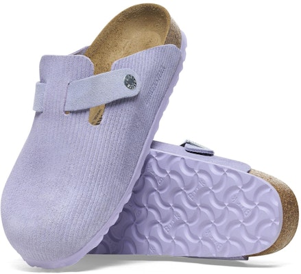 Birkenstock Boston Embossed Corduroy Suede Purple Fog 1026136/1026126 Purchase Birkenstock Boston Embossed Corduroy Suede Purple Fog 1026136/1026126