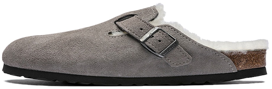 Birkenstock Boston系列 牛皮絨面包頭拖鞋 灰色 男女同款 窄版 Buy Birkenstock Boston系列 牛皮絨面包頭拖鞋 灰色 男女同款 窄版