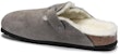 Birkenstock Boston Bulu Narrow 1017650 'Suede Stone Coin Kelabu'. 1017650/1017651