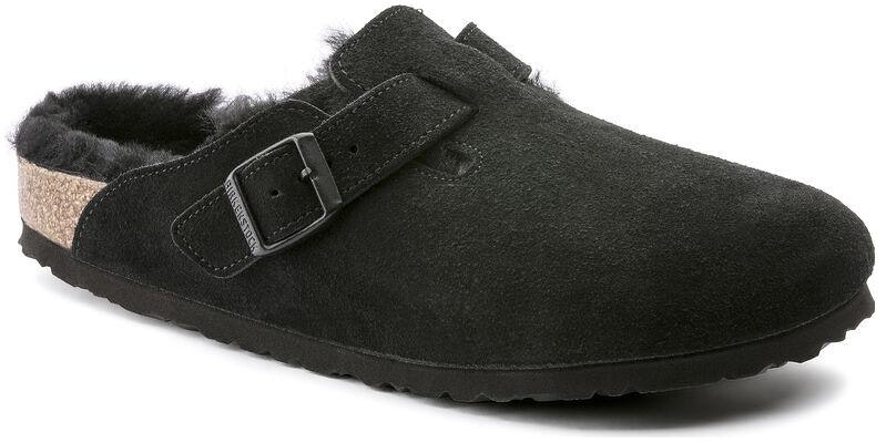 Birkenstock 绒面柔軟舒適百搭厚底搭扣包頭拖鞋 男女同款 黑色 常規版 Order Birkenstock 绒面柔軟舒適百搭厚底搭扣包頭拖鞋 男女同款 黑色 常規版