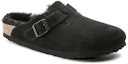 Order Birkenstock Boston Fur Reguler 0259881 'Kulit Suede Hitam' 0259881/0259883