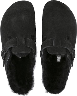 Birkenstock 绒面柔軟舒適百搭厚底搭扣包頭拖鞋 男女同款 黑色 常規版 Shop Birkenstock 绒面柔軟舒適百搭厚底搭扣包頭拖鞋 男女同款 黑色 常規版