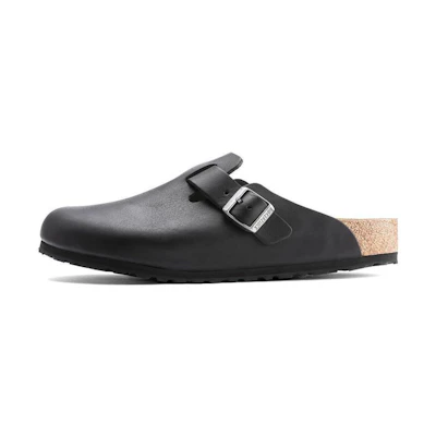 Birkenstock Boston Grip Natural Leather 'Vintage Wood Black'