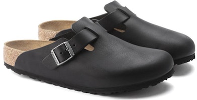 Birkenstock Boston Grips 复古黑色天然皮革拖鞋 1023458 Lookbook Birkenstock Boston Grips 复古黑色天然皮革拖鞋 1023458