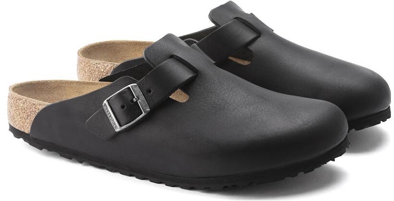 Birkenstock Boston Grip Natural Leather 'Vintage Wood Black' 1023458 Lookbook Birkenstock Boston Grip Natural Leather 'Vintage Wood Black' 1023458
